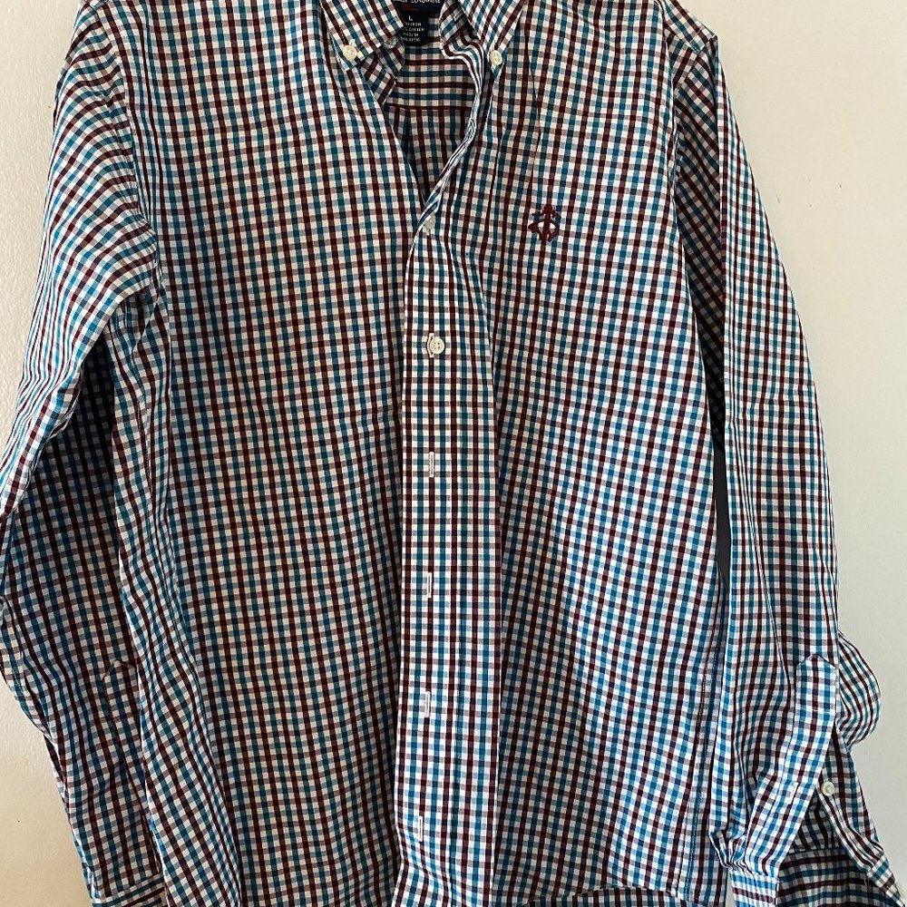 COPY - Brooks Brothers Boys Non-Iron Multi-Color Gingham Sport Shirt - Size  L …